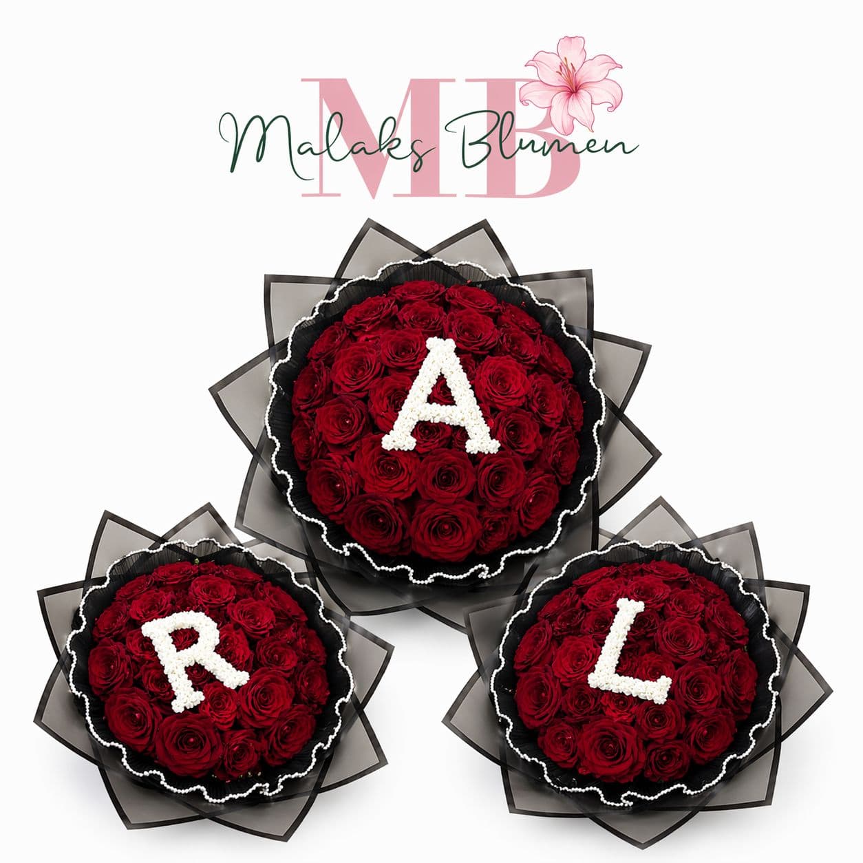 Personalisierter Buchstaben-Strauß