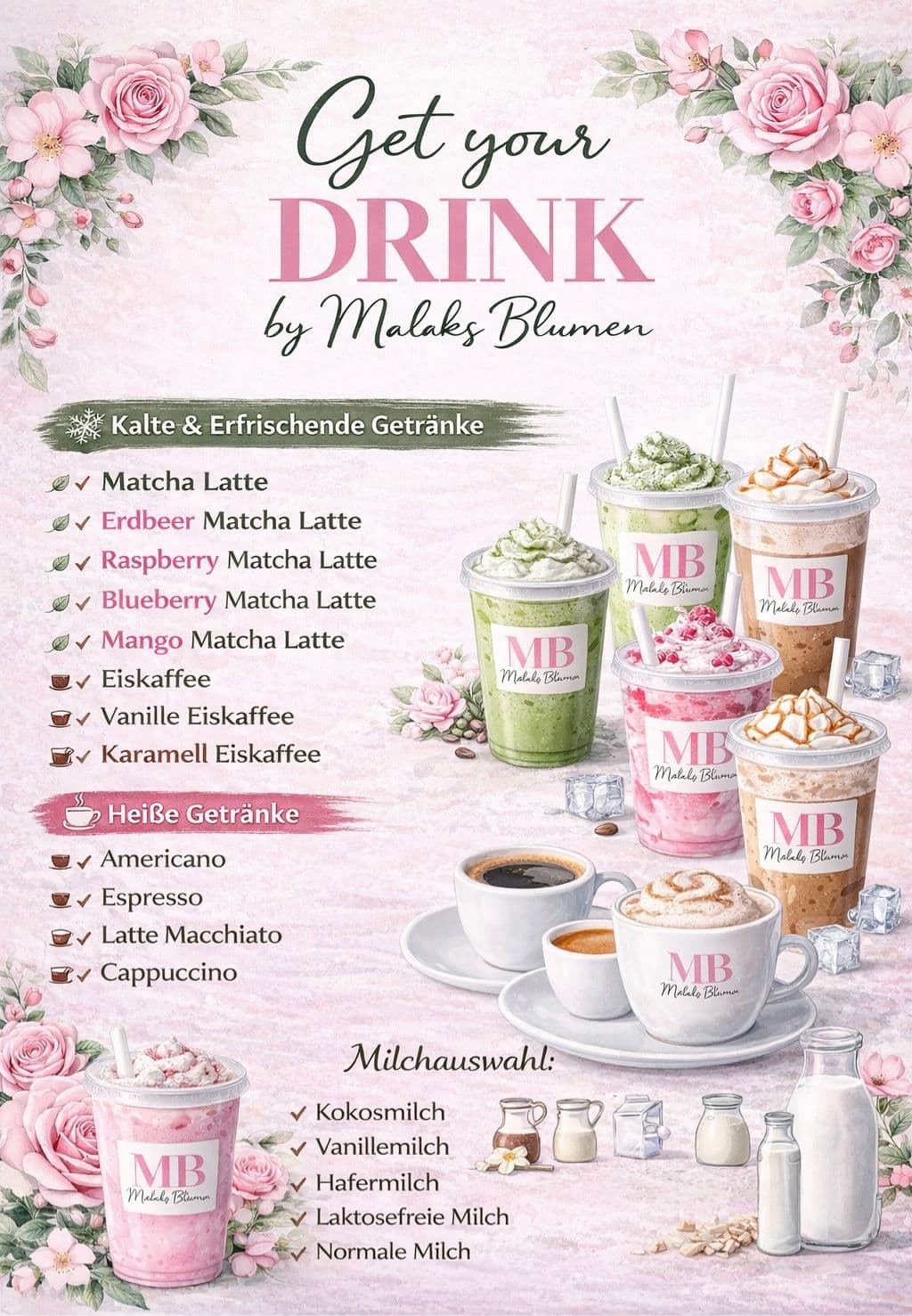 Getr\u00e4nkekarte \u2014 Malaks Blumen